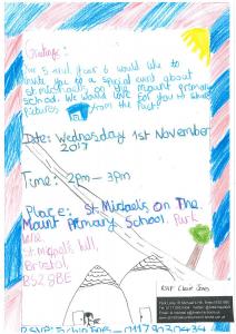 Invitation to the St Michael on the Mount Primary School Sharing Memories day